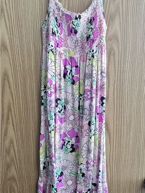 Disney Pink Floral and Pastel Maxi Skirt with Minnie Print